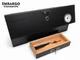 Х'юмідор для 50-75 сигар Black Mahogany Showcase з висувною скринькою - изображение 3
