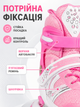 Детские роликовые коньки для девочки S 31-34, раздвижные ролики для начинающих со светящимся колесом розовые (49676205) - изображение 6