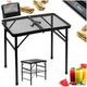 Стіл туристичний Vilde 489389 розкладний 2в1 60 x 40 x 27/56 см Чорний (5900670121539) - зображення 3