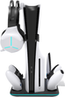 Охолоджуюча зарядна підставка YAXO ICE STORM NE do PS5 Pro/PS5 Slim Techno Black (YGISNECCS01B) - зображення 8