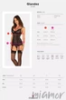 Корсет прозорий з пажами для панчох Obsessive Glandez corset M/L Чорний - зображення 5