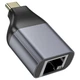 Адаптер для кабелю Hoco Type-C - RJ45 Металевий сірий (UA35) - зображення 1