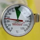 Швидкий механічний кухонний/кулінарний термометр 0-120°C із щупом 12 см і кліпсою для кріплення, градусник для молока/кави/води - зображення 1