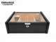 Х'юмідор для 35-50 сигар Black Mahogany Lock зі скляною вітриною - изображение 1