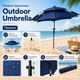 Пляжный зонт Outdoor Umbrella 2,4 м с наклонным механизмом, треногой с колышками, чехлом для переноски, защитой от солнца и ветра - изображение 4