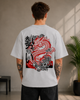 Чоловіча оверсайз футболка Dragon 2XL світло-сіра - зображення 1