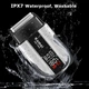 Профессиональная бритва KEMEI T402 / Шейвер водонепроницаемая IPX7, с LED-дисплеем / Двойная электробритва с 3 регулируемыми скоростями и УФ-защитой - изображение 5