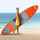 Надувная SUP-доска Rebel Active RBA-4501-OR 350 × 81 × 15 см с сиденьем для каяка до 170 кг оранжевая - изображение 2