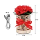 Настольная лампа LED ночник Lesko Rose Crystal YW-MGYZSJP Red в виде букета роз - изображение 5
