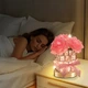 Настольная лампа ночник Lesko Rose Crystal YW-HP-MGMFP Pink в виде букета подарочный пакет - изображение 3