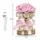 Настольная лампа ночник Lesko Rose Crystal YW-HP-MGMFP Pink в виде букета подарочный пакет - изображение 6