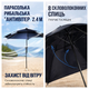 Зонтик-антивитер пляжный садовый рыболовный 2.4M с наклоном Outdoor Umbrella Усиленный - изображение 2