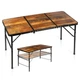 Стіл туристичний Vilde 489406 розкладний 2в1 120 x 60 x 34,5/65 см Коричневий (5900670121706) - зображення 1