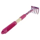 Грабли 5-ти зубые FLORA 5043154 сталь 31,5х8,8х7 см розовые - изображение 4