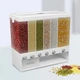 Диспенсер для сипучих продуктів на 6 відсіків Multifunctional Household Rice Bucket, контейнер для круп і макаронів з дозатором - зображення 2