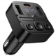Автомобильный FM-трансмиттер модулятор Bluetooth MP3 HOCO E87 Delta 35W, PD/QC, USB-C/ 2xUSB-A - изображение 1