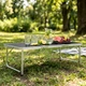 Стіл туристичний Vilde 489407 розкладний 2в1 120 x 60 x 34,5/65 см Графітовий (5900670121713) - зображення 8