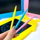 Дитячий графічний планшет для малювання Animals Writing Tablet LCD зі стилусом Жовтий - изображение 9