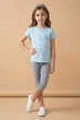 Капри детские для девочки SmileTime Gray Flower, серый,размер 116 (LL18-09-1) - изображение 2