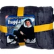 Оверсайз плед халат с капюшоном 100х80см для дома Huggle Hoodie Черный из полиэстера - изображение 9
