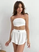 Жіночий трійка футболка шорти топ Ester Collection L-XL Молочний - зображення 4