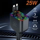 Автомобильное зарядное устройство с FM-модулятором WUW C237 25 Вт со встроенными кабелями Black (6972573338177) - изображение 8
