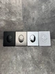 Панель змиву KOER KT-0606-05 157x198x3mm пластикова, кнопка закруглена (колір чорний матовий) (KR5343) - изображение 3