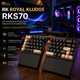 Механическая раздельная клавиатура RK ROYAL KLUDGE RKS70 RGB: Беспроводная 2.4GHz/BT/USB-C, Hot-Swap, 75%, Черная - изображение 1