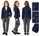 Пиджак школьный для девочки SUZIE СТЕФАНИ мемори cotton 158 см синий - изображение 2