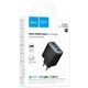 Мережевий зарядний пристрій Hoco C160A Upgrade PD65W+QC3.0 (1USB-A/2C) Black - изображение 6