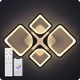 Люстра светодиодная 517 Light 3color с пультом 120Вт Черный (01673) - изображение 6