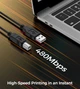 Кабель CHOETECH CableOne Printer Cable USB-A to USB-B 480Mbps 3 м Black (AB0060-3M-BK) - изображение 5