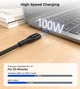 Кабель CHOETECH PowerSync Charging Cable USB-C to USB-C 100W 1 м Black (XCC-1008-BK) - изображение 3