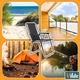 Туристичне крісло Vilde 489352 розкладне Чорне (5900670106437) - зображення 9