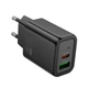 Адаптер сетевой HOCO Gentle charger N63 |1USB/1Type-C, 30W/3A - изображение 1