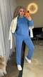 Жіночий спортивний костюм (светр + штани) Uaclothes 58/60 Блакитний (like38939-193751373) - зображення 5