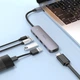 Хаб USB HOCO HB27 Type-C multi-function converter HDTV+USB3.0+USB2.0х2+PD серый - изображение 2