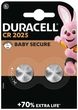Спеціальна літієва батарейка типу «таблетка» Duracell 2025 3V, (DL2025/CR2025), 2 шт. (6409618) - изображение 1