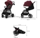 Прогулочная коляска Kinderkraft Grande 2 Burgundy (KSGRAN02BRG0000) - изображение 5