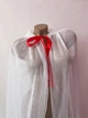 Фатинова накидка-плащ з капюшоном на Хелловін Honey Fashion Accessories OneSize білий (17-24) - изображение 4