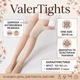 Жіночі панчохи з широкою фіксуючою резинкою ValerTights, бежеві, 2 пари - зображення 2