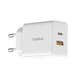 Зарядное сетевое устройство 30W Baseus Cube Type-C+USB с функцией быстрой зарядки QC3.0+PD3.0 |P10111404213-00| White - изображение 1