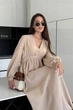 Женское платье макси, муслин, беж, размер XL/2XL - изображение 2