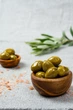 Оливки зеленые с травами Орегано Greek Product с косточкой 500г - изображение 2