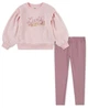 Костюм для девочки Levi's свитшот на флисе и штаны 1160586304 (Розовый 4) на рост 98-104 см - изображение 1