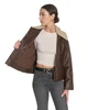 Куртка-авиатор из экокожи Levi's с воротником из экомеха 1160529995 (Коричневый XL) - изображение 3
