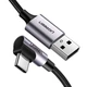 Дата кабель USB 2.0 AM to USB-C 3.0m 3A US284 90° corner black Ugreen (70255) - зображення 1
