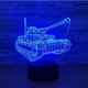 Светильник ночник декоративный на подарок фанату игры с пультом «Боевой танк World of tanks. Военная тематика» 3D лампа с Led-подсветкой (7 цветов 4 режима) (3DT011) - изображение 4