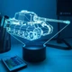 Светильник ночник декоративный ручной работы с пультом «Немецкий тяжелый танк Королевский Тигр. Военная тематика» 3D лампа с Led-подсветкой (7 цветов 4 режима) (3DT015) - изображение 4