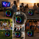 Портативная Bluetooth акустическая система Brodu BTS-1935 с беспроводным микрофоном, RGB-подсветкой, FM, USB, TF, 3600 мА·ч Черная - изображение 5